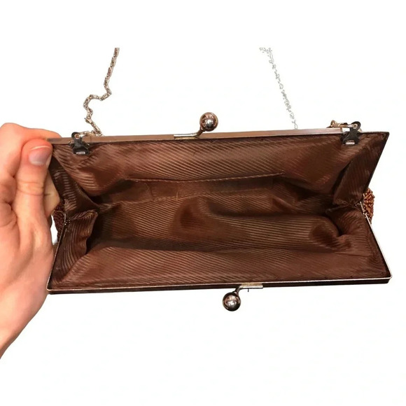 Vintage Rust Clutch with Chain Strap - Picture 4 of 4